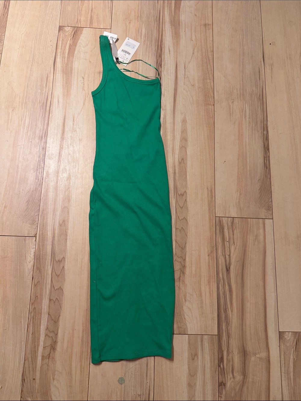 Zara Emerald One-Shoulder Midi Dress